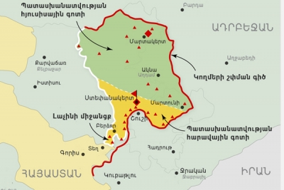 Աշխարհաբաժանումը,  Աղավնոն ու  Բերձորի ճանապարհը